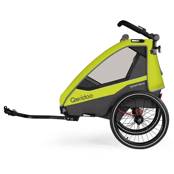 Qeridoo Sportrex 2 Fahrradanhänger Lime Green 2023 Limitiertes Design 1 Qeridoo Sportrex 2 Fahrradanhänger Lime Green 2023 Limitiertes Design