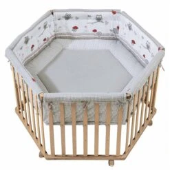 Roba Laufgitter Adam Und Eule Natur, 6-eckig 120 Cm