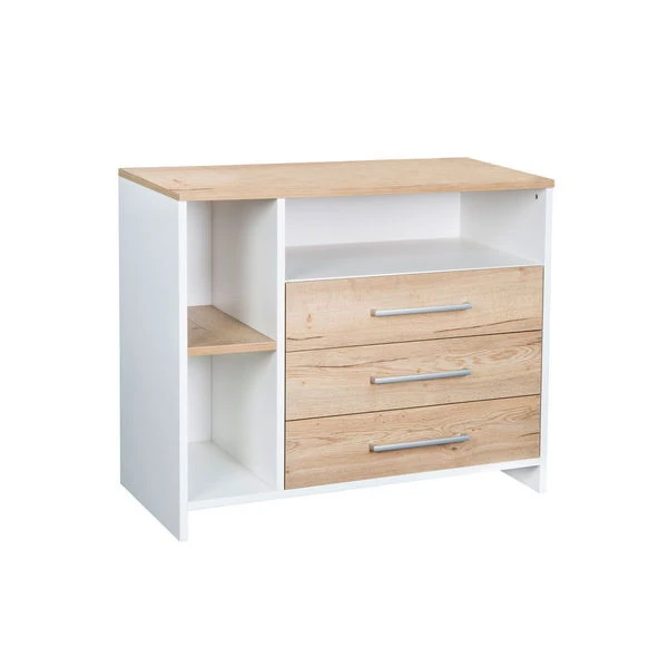 Schardt Eco Plus Wickelkommode Halifax Eiche/weiß 3 Schubkästen, 3 Fächer - Mit Wickelaufsatz 3 Schardt Eco Plus Wickelkommode Halifax Eiche/weiß 3 Schubkästen, 3 Fächer - Mit Wickelaufsatz – Bild 3