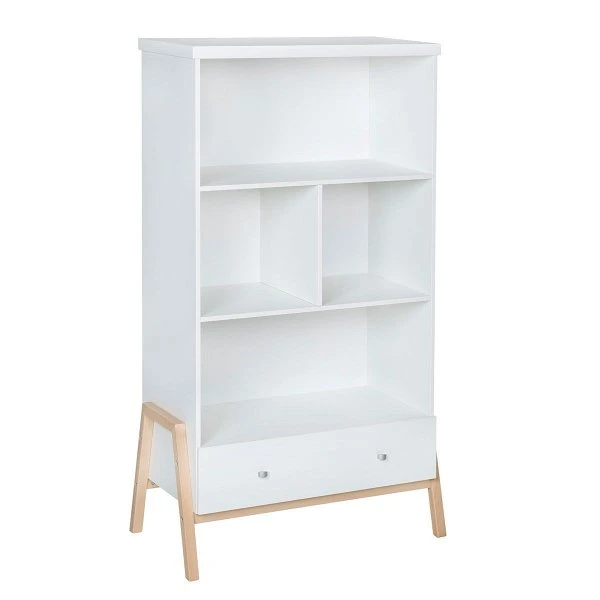 Schardt Holly Nature Standregal Weiß/natur 4 Fächer, 1 Schubkasten 1 Schardt Holly Nature Standregal Weiß/natur 4 Fächer, 1 Schubkasten