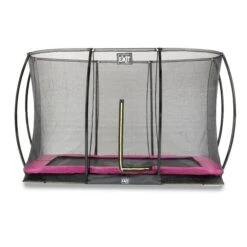 EXIT TOYS EXIT Silhouette Bodentrampolin 244x366 Cm, Rosa Inkl. Sicherheitsnetz