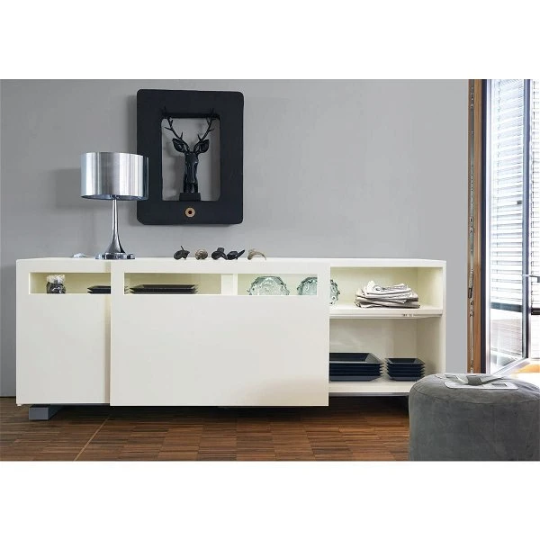 Now! Vision By Hülsta Sideboard 4R 2 Schiebetüren 70,4x211,3x52 - Lack-weiß /Lack-Hochglanz-weiß 2 Now! Vision By Hülsta Sideboard 4R 2 Schiebetüren 70,4x211,3x52 - Lack-weiß /Lack-Hochglanz-weiß – Bild 2