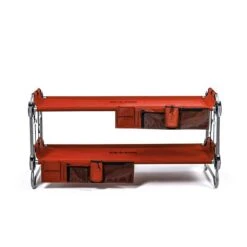 Kid-O-Bunk Campingbett Rot Mit Seitentaschen Etagenbett Von Disc-O-Bed -Babyprodukte Geschäft 19808krd organizerkob red 03