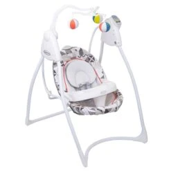 Graco Lovin Hug Schaukel Patchwork Grey 10 Musikvarianten Und 5 Naturgeräusche