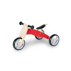 Pinolino Mini-Laufdreirad Charlie Rot/natur Birke Massiv, Klar Und Rot Lackiert - Zum Toppreis -Babyprodukte Geschäft 239426 gr 1