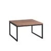 HomeTrends4You Couchtisch Ipuri 1 Eiche Massiv Braun | Gestell Metall Schwarz