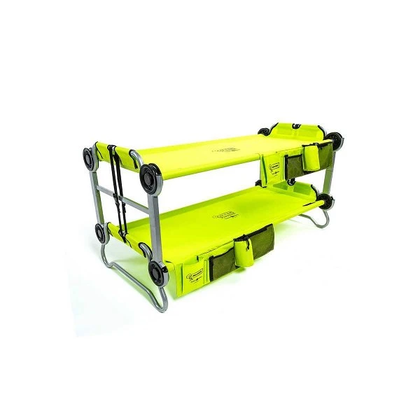 Kid-O-Bunk Campingbett Grün Mit Seitentaschen Etagenbett Von Disc-O-Bed 1 Kid-O-Bunk Campingbett Grün Mit Seitentaschen Etagenbett Von Disc-O-Bed