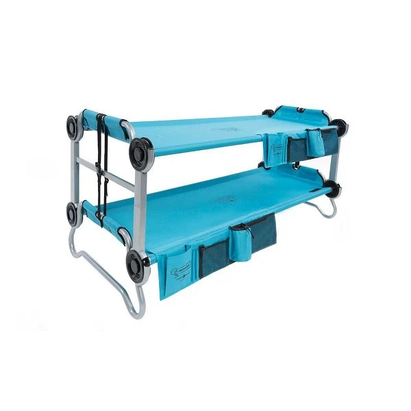 Kid-O-Bunk Campingbett Blau Mit Seitentaschen Etagenbett Von Disc-O-Bed 1 Kid-O-Bunk Campingbett Blau Mit Seitentaschen Etagenbett Von Disc-O-Bed