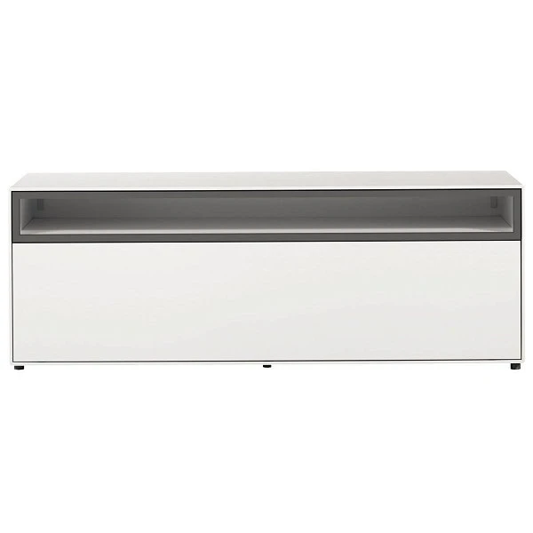 Now! By Hülsta Easy Wohnwand Lack-hellgrau 181x350x45 4-teilig 2 Now! By Hülsta Easy Wohnwand Lack-hellgrau 181x350x45 4-teilig – Bild 2