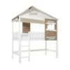 LIFETIME Halbhohes Hüttenbett The Hideout Mit Leiter | Weiß | 90x200 Cm
