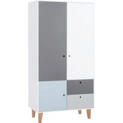 VOX Concept Baby Kleiderschrank 2-türig Blue White/grey/graphite
