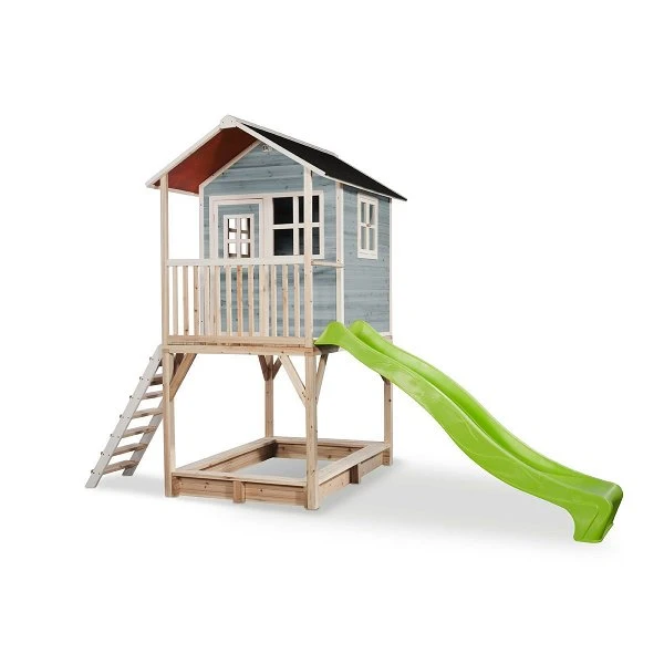 EXIT TOYS EXIT Loft 700 Holzspielhaus - Blau Extra Hoch - Mit Sandkasten, Rutsche & Geländer 1 EXIT TOYS EXIT Loft 700 Holzspielhaus - Blau Extra Hoch - Mit Sandkasten, Rutsche & Geländer