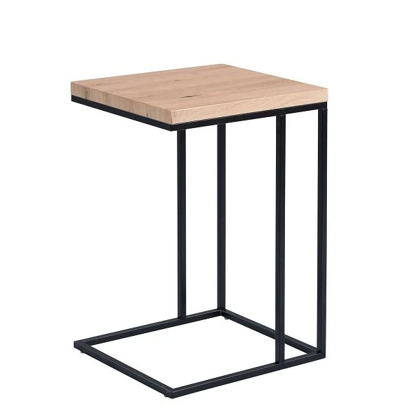 HomeTrends4You Beistelltisch Bruno, Edelstahloptik MDF Dekor Artisaneiche | Metall Schwarz 1 HomeTrends4You Beistelltisch Bruno, Edelstahloptik MDF Dekor Artisaneiche | Metall Schwarz