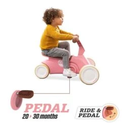 Berg Go2 Retro Pink Gokart & Rutschroller -Babyprodukte Geschäft 8715839076028 03 go2 retro pink pedalmode