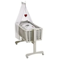 Roba Komplettwiegen-Set Weiß Inklusive Textiler Ausstattung Adam Und Eule