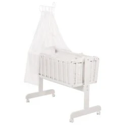 Roba Komplettwiegenset Weiß Inklusive Textiler Ausstattung Fox & Bunny