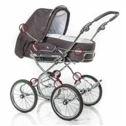 HESBA Condor Coupe Kinderwagen Außen 261 Innen 180 Teilleder - Räder Weiß 30 Cm, Griff Weiß 14 HESBA Condor Coupe Kinderwagen Außen 261 Innen 180 Teilleder - Räder Weiß 30 Cm, Griff Weiß -Babyprodukte Geschäft 9002 sicherheitsaustattung tuev 11