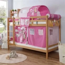 Ticaa Rene Etagenbett Buche Natur A2 Massivholz - Dessin Wählbar