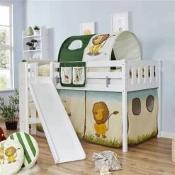 Ticaa Ekki Podestbett Vertikal Buche Weiß A2 Massivholz - Dessin Wählbar