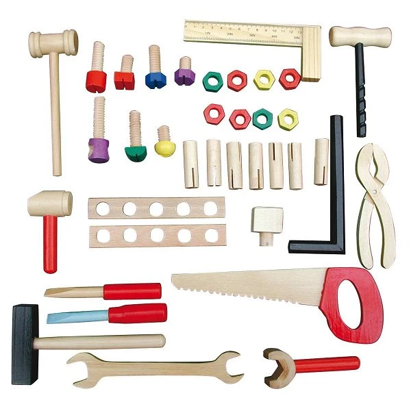 Roba Werkbank Rot/natur Inklusive Werkzeugset 2 Roba Werkbank Rot/natur Inklusive Werkzeugset – Bild 2