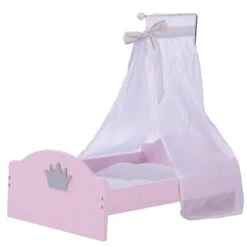 Roba Puppenbett Prinzessin Sophie Inkl. Textiler Ausstattung, Bettwäsche & Himmel
