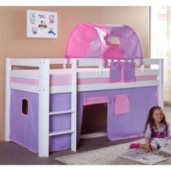 Relita ALEX Halbhochbett Buche Massiv Weiß Viel Zubehör Wählbar - Frachtfrei