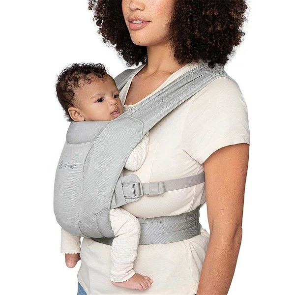 Ergobaby Embrace Soft Air Mesh Soft Grey Babytrage Für Neugeborene 2 Ergobaby Embrace Soft Air Mesh Soft Grey Babytrage Für Neugeborene – Bild 2