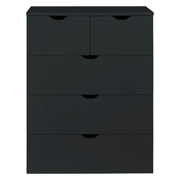 Trendteam Basix Kommode 5 Schubkästen Schwarz 3 Trendteam Basix Kommode 5 Schubkästen Schwarz – Bild 3