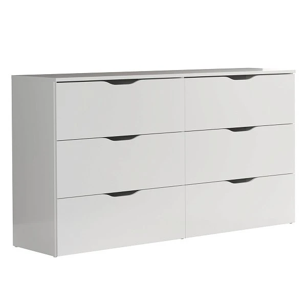 Trendteam Basix Kommode 6 Schubkästen Weiß 1 Trendteam Basix Kommode 6 Schubkästen Weiß