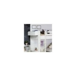 Manis-h Hochbett ASK Einfarbig Höhe 155 Cm, 20 Farben Wählbar -Babyprodukte Geschäft bettregal beispiel 2 gr