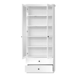 Trendteam Baxter Anbauwand 2-teilig Weiß Dekor | Breit Hoch -Babyprodukte Geschäft brandson baxter wo 1860 131 01 frontal geoeffnet freisteller 4