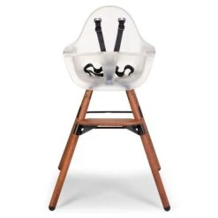 Childhome Evolu 2 Hochstuhl 2 In 1 Natur Dunkel Frosted - Inkl. 5-Punkt-Gurt Und Sicherheitsbügel -Babyprodukte Geschäft chevochfr 2