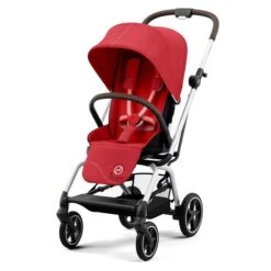 CYBEX Eezy S Twist+2 Buggy Hibiscus Red Gestell Silver | Mit All-Terrain Rädern