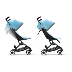 CYBEX Libelle Buggy Beach Blue Gestell Black | Einfach Faltbar -Babyprodukte Geschäft cyb 22 int y270 libelle blk bebl recline legrest steps