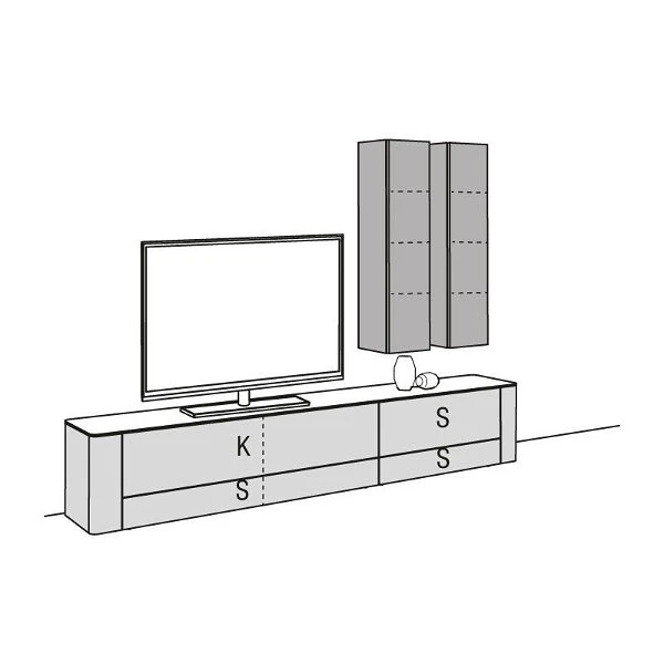 Hülsta Gentis Wohnwand 3 - Akzent Naturstamm - Breite 316,8 Cm 3 Hülsta Gentis Wohnwand 3 - Akzent Naturstamm - Breite 316,8 Cm – Bild 3