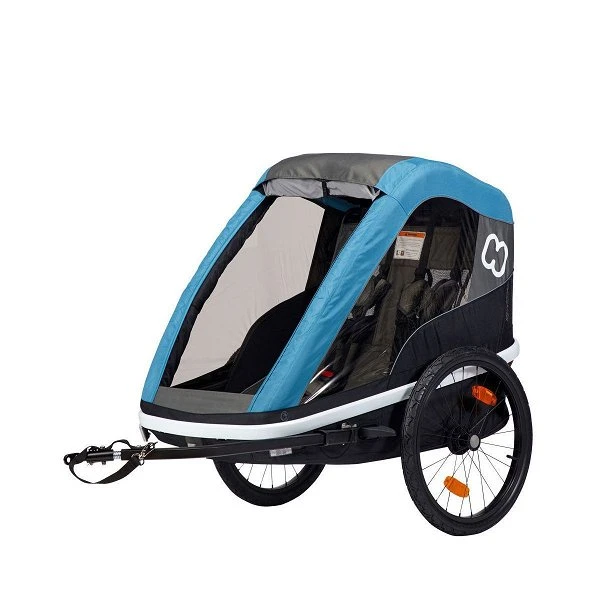 Hamax Avenida Twin Fahrradanhänger Petrol Blau Mit Federung - Inkl. Deichsel & Buggyrad 1 Hamax Avenida Twin Fahrradanhänger Petrol Blau Mit Federung - Inkl. Deichsel & Buggyrad