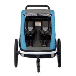 Hamax Avenida Twin Fahrradanhänger Petrol Blau Mit Federung - Inkl. Deichsel & Buggyrad 11 Hamax Avenida Twin Fahrradanhänger Petrol Blau Mit Federung - Inkl. Deichsel & Buggyrad -Babyprodukte Geschäft ham400010 avenida petrolblue stroller wheel front 1