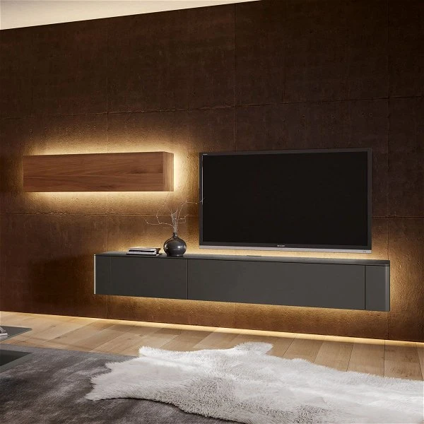 Hülsta Gentis Wohnwand 6 - Akzent Holz - Breite 332,2 Cm 1 Hülsta Gentis Wohnwand 6 - Akzent Holz - Breite 332,2 Cm