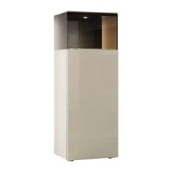 Hülsta Gentis 8R Vitrine - Hochglanz-Lack Akzent Naturstamm - 1 Tür Mit Glasfüllung -Babyprodukte Geschäft huelsta gentis 8r vitrine schmal 3