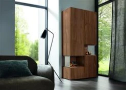 Hülsta Neo Wohnwand Vitrine 1 Schubkasten Und 3 Türen Kernnussbaum -Babyprodukte Geschäft huelsta neo 134554f2