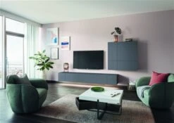 Hülsta Neo Wohnwand Kombination 1 Lack Grau