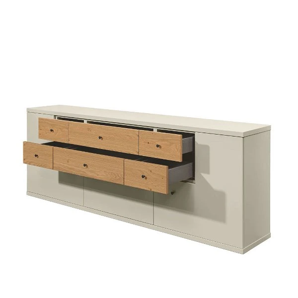 Now! Time By Hülsta Sideboard Mit Winkeltüren Natureiche/Lack-seidengrau 1 Now! Time By Hülsta Sideboard Mit Winkeltüren Natureiche/Lack-seidengrau