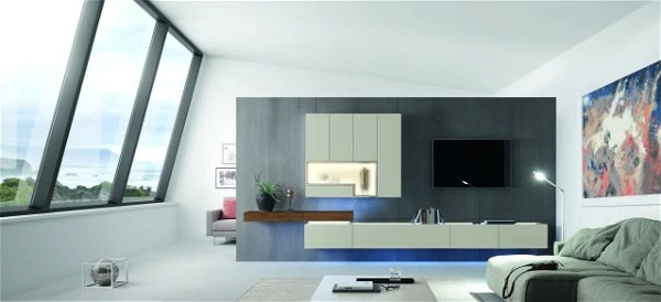 Hülsta Tetrim Wohnwand 4-teilig Lang Lack Reinweiß 1 Hülsta Tetrim Wohnwand 4-teilig Lang Lack Reinweiß