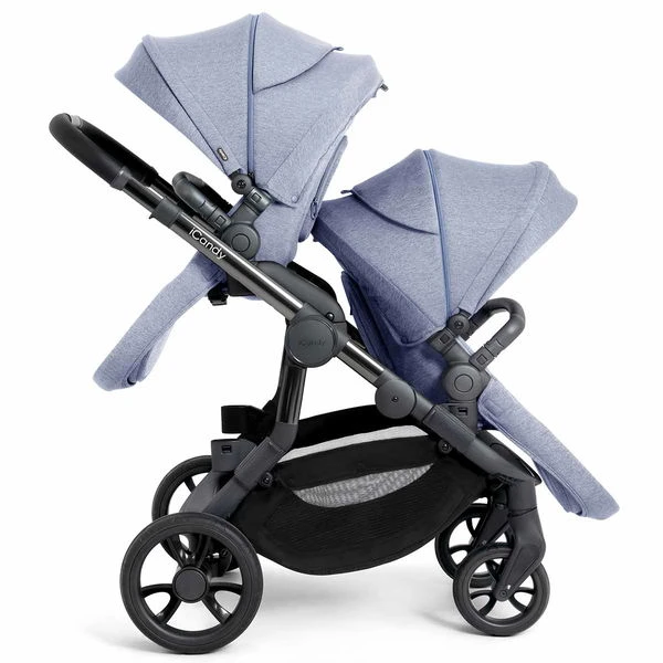 ICandy Orange Double Combo Mist Blue Marl Geschwisterkinderwagen | Inkl. Praktischem Zubehör 3 ICandy Orange Double Combo Mist Blue Marl Geschwisterkinderwagen | Inkl. Praktischem Zubehör – Bild 3