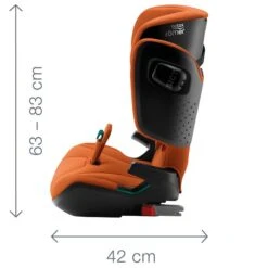 Britax Römer Kidfix I-Size Storm Grey Kindersitz Gruppe ECE R 129 / I-Size -Babyprodukte Geschäft kidfix i size dimension images angle 01 1