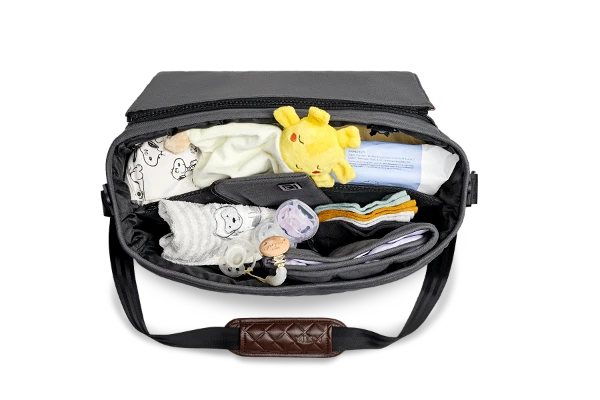 Moon Premium Wickeltasche Anthrazit Mit Wickelauflage, Geldtasche & Befestigungssystem 5 Moon Premium Wickeltasche Anthrazit Mit Wickelauflage, Geldtasche & Befestigungssystem – Bild 5