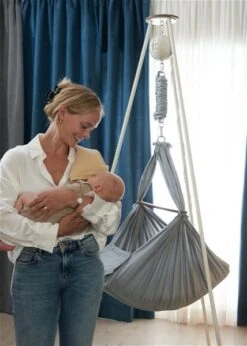 Moonboon Ökologische Federwiegen-Set Ocean Mit Motor, Gestell Weiß & Kokos-Einleger -Babyprodukte Geschäft moonboon hammock 11