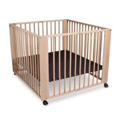 TiSsi Moritz Laufgitter Aus Massiv Buche Natur Platzsparend Faltbar Mit Rollen -Babyprodukte Geschäft moritz na mitte gr 1