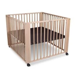 TiSsi Moritz Laufgitter Aus Massiv Buche Natur Platzsparend Faltbar Mit Rollen -Babyprodukte Geschäft moritz na oben gr 1