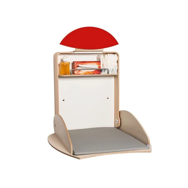 Timkid OWO2.0 Wandwickeltisch Birke / Rot Wickelei Inklusive Wickelmatte | Organic Design 2 Timkid OWO2.0 Wandwickeltisch Birke / Rot Wickelei Inklusive Wickelmatte | Organic Design – Bild 2